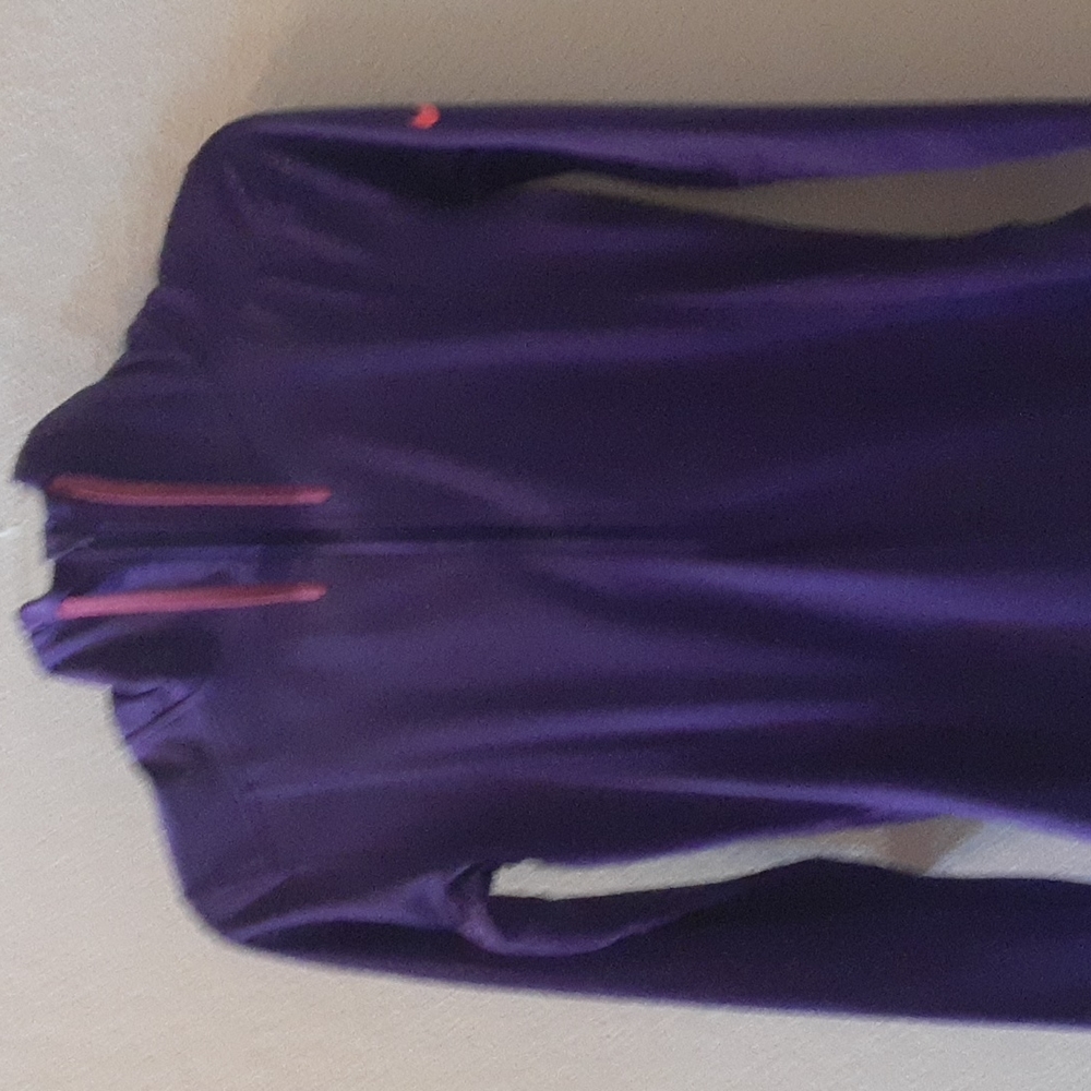 Nike Athletic Pullover with Hoodie Purple Size S